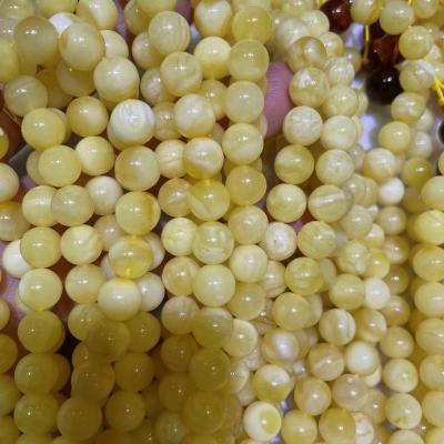 China DIY Jewelry Making 8+mm Gold Amber Beads Tasbih Baltic Amber Gemstone Beads and Muslim Prayer Beads for sale