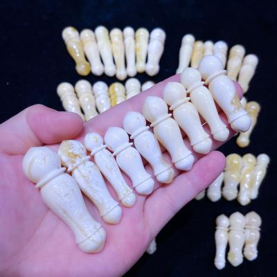 China DIY Jewelry Making Highest Grade Natural Baltic White Muslim Amber Beads Prayer Imams Tee for sale