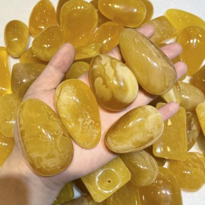 China DIY Jewelry Making 20-50+mm Water Drop Amber Stone Beads Inserts Gemstone Beads Natural for sale