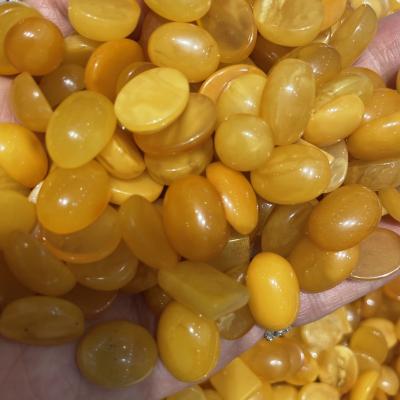 China DIY Jewelry Making 7-12+mm Amber Ring Face To Make Ring Natural Stone Beads Baltic Amber Gemstone for sale