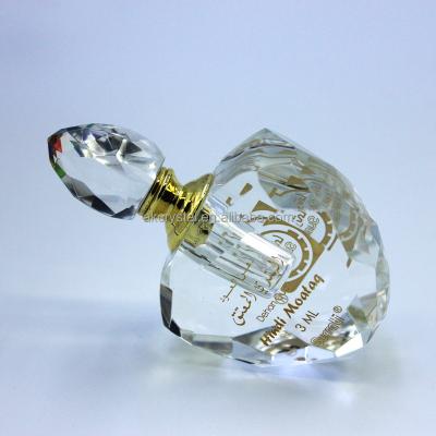 China Worldwide Attractive Wedding Gifts For Ladies Using Heart Diamond Shape Crystal Glass Perfume Bottle for sale