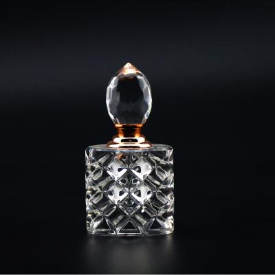 China Folk Art Fillable Mini Empty Bottle Perfume Portable Luxury Glass Underbottling Crystal Perfume Bottle for sale