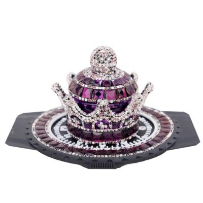 China Light Luxury Air Frenshener Crystal Car Perfume Bottle Seat Fashion Crystal Crown Car Decoration Home Office for sale