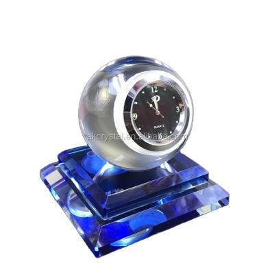 China Wholesale New Style Simple Crystal Ball Clock Crystal Car Air Freshener Interior Decoration Crystal Clock Car Seat Fragrance for sale