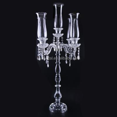 China Weddings Bridal or Party Centerpieces Use, Romantic Tall Crystal Candelabra with 9 Heads Wedding Table Centerpieces for sale