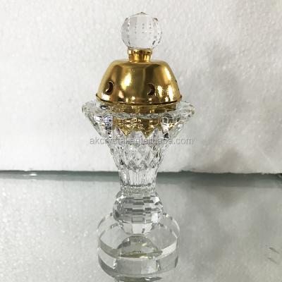 China Wholesale Home Decorative Fragrance Crystal Glass Incense Oil Burner from India for sale