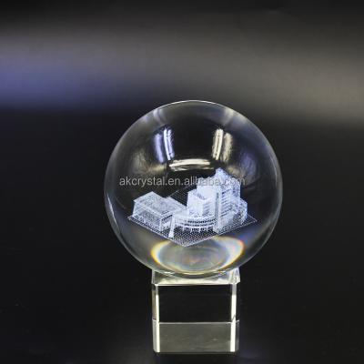 China Europe Customized Souvenir Gifts Or Home Decoration 3D Laser Engraved Big Small Decorative Clear Crystal Ball for sale