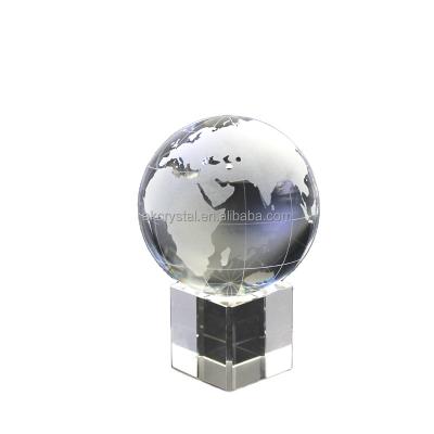 China Hot Selling Europe Souvenir Business Gifts World Map Globe Ball / Decorative Rotating Globe Earth Crystal Glass Globe Ball for sale