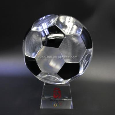 China China Antique Sports Competition Awards, Football Soccer Hollow Crystal Ball for sale