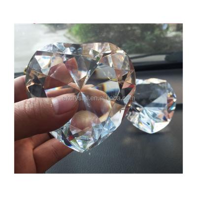 China Cheap Wedding Gift From Europe Crystal Glass Diamond Shining Transparent Heart Shaped Crystal Diamond for sale