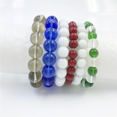 China Europe Factory Custom Beads Stone Bracelet 8mm Beaded Crystal Gemstone Healing Energy Stone Bracelet for sale