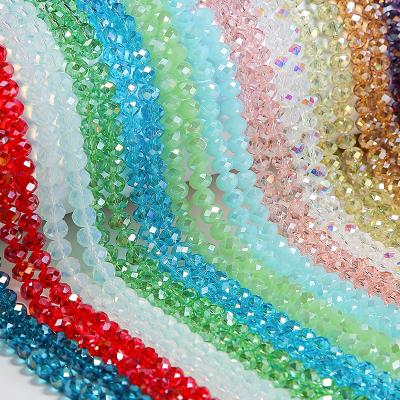 China Crystal Glass Beads For Jewelry Shiny Transparent Colorful Shiny And Smart Jewelry Making Accessorice for sale