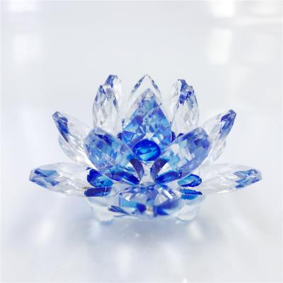 China Global New K9 Crystal Lotus Flower Crystal Lotus Wedding Gifts Artificial Lotus Glass Glass for sale