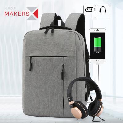 China With USB Wholesale Custom Multifunction Business Travel Laptop Backpack Bag With Usb Charger for sale