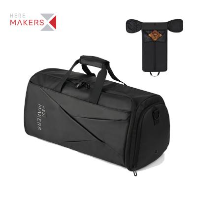 China New Design Multifunctional High Quality Waterproof Folding Shoe/Shoes Compartment Travel Business Polyester Viaggio Borsa DA Duffel Bag Mens RPET Garment Bag Te koop