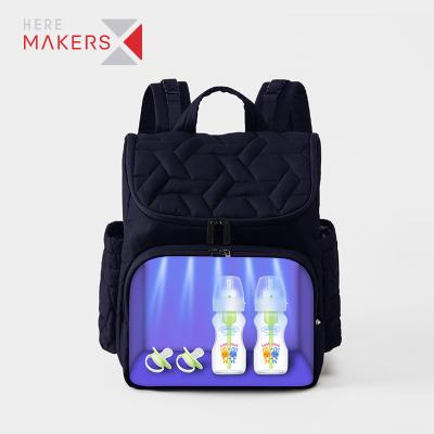 China Custom Backpack Factory LED UV Light Diaper Sterilization Bags Set Wickeltasche OEM ODM Mom Diaper Backpack Bag Diaper Bag for Baby Te koop