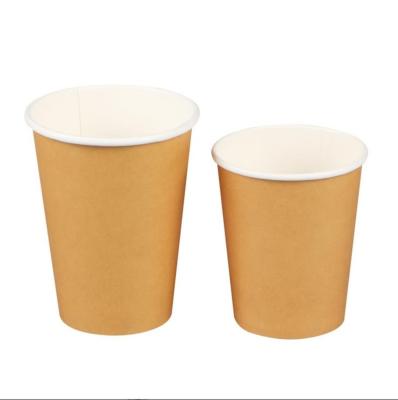 China Biodegradable Factory Cheap Custom Design Single Wall Hot Drinking Coffee Cups Eco - Friendly Kraft Paper for sale