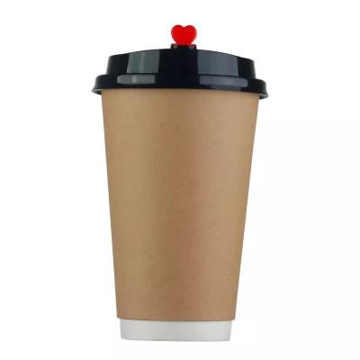 China Recyclable Disposable Coffee Cup Thickened Double Wall Coffee Mug Logo Print 8oz Drinks Cup for sale