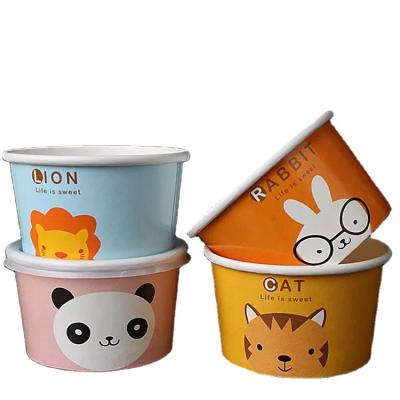 China Recyclable quality ice cream paper cup disposable ice drink store used ice cream paper cups price china for sale