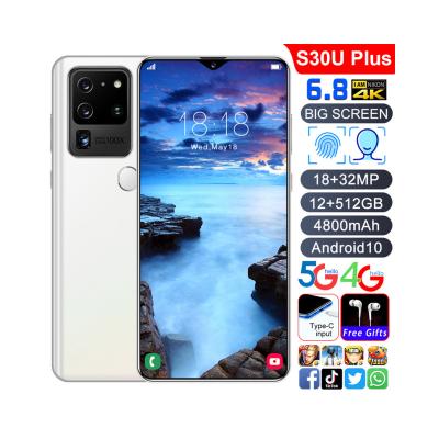 China Dual SIM Card S30U Plus Factory Direct Real 6.8inch 4G LTE Unlocked 8GB+256GB Android 5G Mobile Phone Smart Fingerprint Unlock Phone for sale