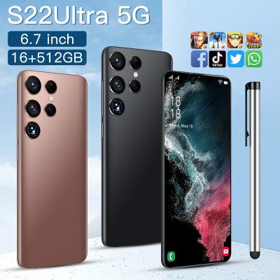 China Factory Price Cheap 2022 New Dual SIM Card S22+Ultra 16+512GB 6800mAh Android smartphone with dual sim card mobile phone for sale