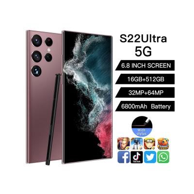 China 100% Original Dual SIM Card New arrival realme 16gb+512gb 6.8inch unlocked cell phone s22 mobile phones smart phone for sale