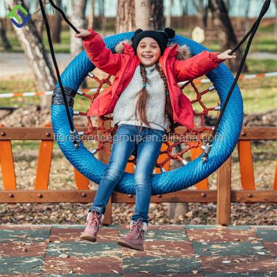 China ALLOY Outdoor Kids Playground Kindergarten Hammock Rope Tree Backyard Swing Set For Kids for sale