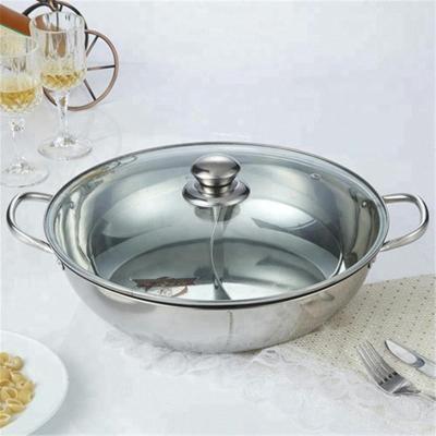 China Sustainable Hot Sale Stainless Steel Pot Induction Pot Shabu Shabu Hot Pot With Divider for sale