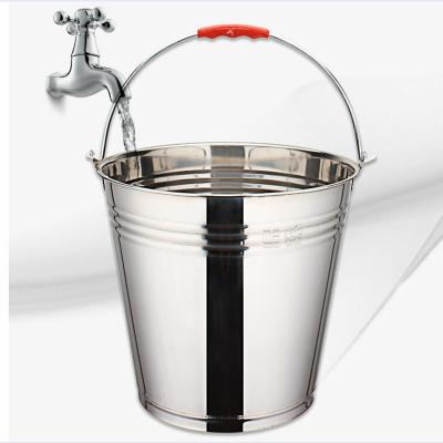 China High Quality Viable Stainless Steel Bucket 20l Metal Pail Water Pail Milk Buckett For Family Hotel Industrial School for sale