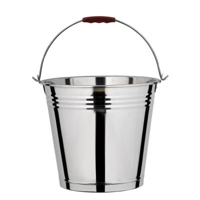 China 6l-20l Stainless Steel Bucket Water Cooler Buckets Sustainable Wholesale Water Bucket With Lid for sale