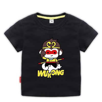 China Anti-pilling Drop Shipping Cute Monkey Fox Pattern Kids Cool Cotton T-shirt 100% Graphic Printed T-shirt For Child for sale