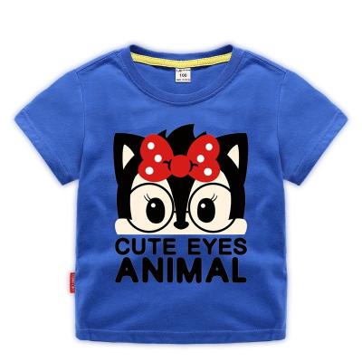 China Drop Shipping Anti-pilling Cute Fox Graphic Print Kids T-shirt 100% Cotton T-shirt For Kid for sale