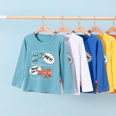 China 100% Breathable Drop Shipping Kids Long Sleeve Cotton T-shirt Kids Unisex Autumn Long Sleeve T-Shirt for sale