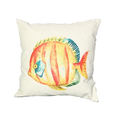 China Wholesale portable deep sea fish print sofa cushion cover cushion cover for home decoration for sale