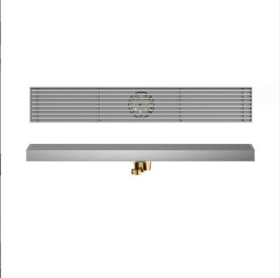 China Stainless Steel Linear Floor Drain for Bathroom Shower Anti-Odor and Easy to Clean for sale