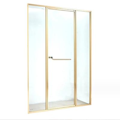 China Stainless Steel Frame Style Fixed Rod Pull for Shower Room Sliding Tempered Glass Door for sale