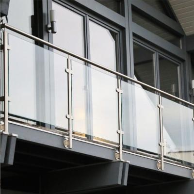 China Stair Railings / Handrails Mirror Polish Finish Stainless Steel Glass Railing Per Meter for sale