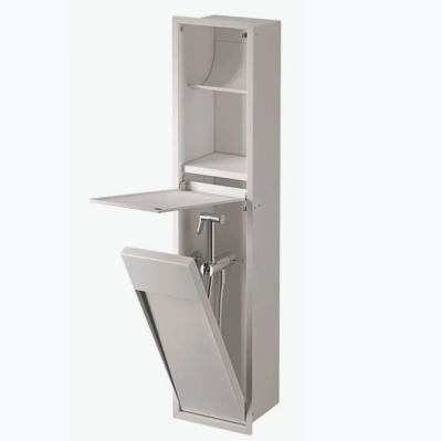 China Brushed Stainless Steel Restroom Niche for Toilet Paper Waterproof and Rust-resistant for sale