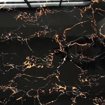 China Chic Black and Gold Marble Bathroom Floor Ceramic Tiles for Floor Wall Skirting Mirror Tiles Pakistan for sale