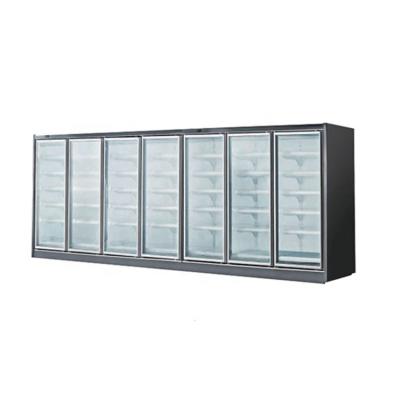 China Single-temperature Manufacturer Supply High Quality Large Capacity Upright Glass Door Freezer In Supermarket for sale