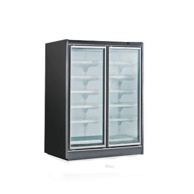 China Professional Commercial Good Quality Two Door Swing Door Glass Soft Drink Display Large Single-temperature Supply Frost Free Fridge for sale