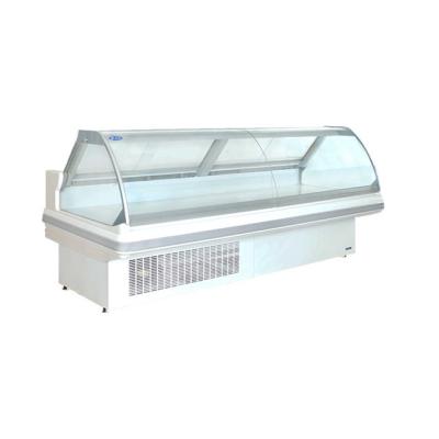 China Sale GB0.4H High Quality Glass Open Food Display Cabinet Refrigerator Meat Single-temperature Counter for sale