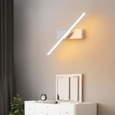 China Modern Rotatable Wall Lamp Led Lighting Black And White Living Room Background Wall Hotel Bedside Wall Light for sale