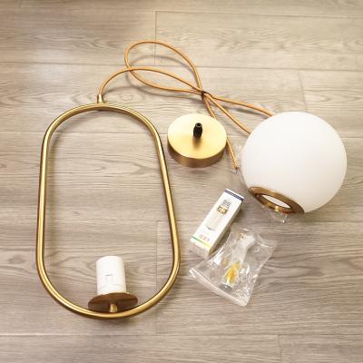 China Modern Pendant Lights Modern LED Hanging Lamp For Living Room Brass / Nordic Black Glass Ball Pendant Lamp for sale