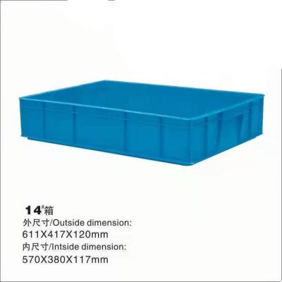 China Food grade - stackable - easy to clean high quality hot sale food grade pe box stacked 14 turnover stackable plastic box for sale