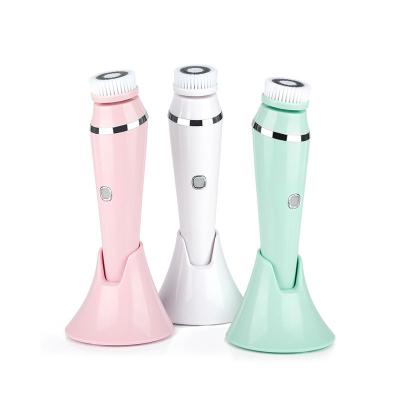 China Sonic Rechargeable Waterproof Cleansing Brush High Quality DEEP CLEANING Face Remover Beauty Facial Cleansing Brush for sale