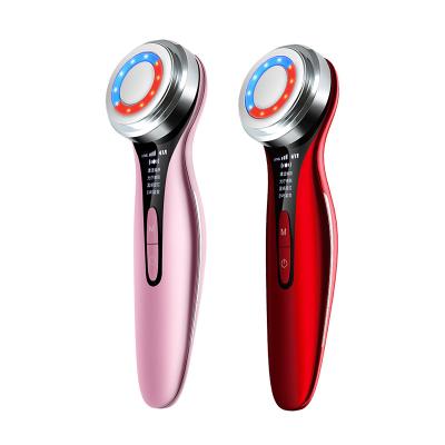 China Ultrasonic Skin Face Lift RF EMS Face Massage Personal Care Skin Beauty Electric Vibrating Facial Massager Device for sale