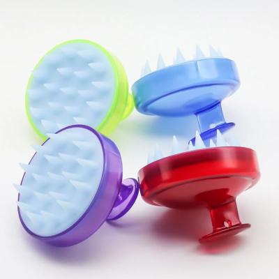 China Handheld Soft Silicone Shampoo Brush Hair Scalp Massager Hair Brush OEM Waterproof Scalp Care Head Scrubber Soft Silicone Brush for sale