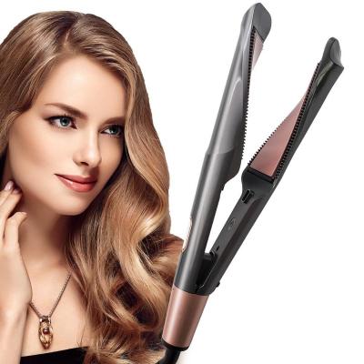 China New Design Safety 2 in 1 Travel Hair Styler Hair Iron Straightener Curler Rollers Hair Curling for sale