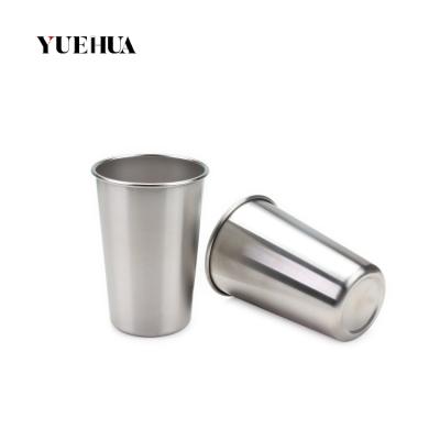 China Disposable Stainless Steel Coffee Mug Eco - Friendly Vacuum Insulated Pint Single Wall Mug for sale